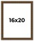 16x20 Sculpted Gold Picture Frame - UV Acrylic, Foam Board Backing, Hanging Hardware